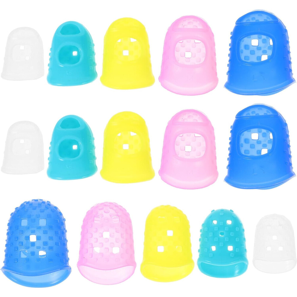 Hkhbjs 20Pcs Silicone Finger Tips Guard Rubber Fingertip Protector Finger Covers