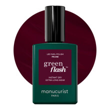Manucurist - Green Flash Prune LED Gel Nail Polish - Vegan - 12-Free, Plant-Based (61%) Gel Polish - Made in France - 0.5 fl oz