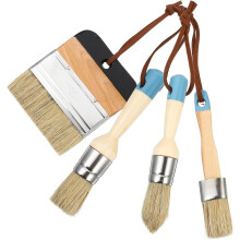 1-Zoll-Pinselset, 4-teilig, mit Holzgriff, geeignet für Öl-, Wachs- und Klebstofffarben, für Heim- und Heimwerkerprojekte