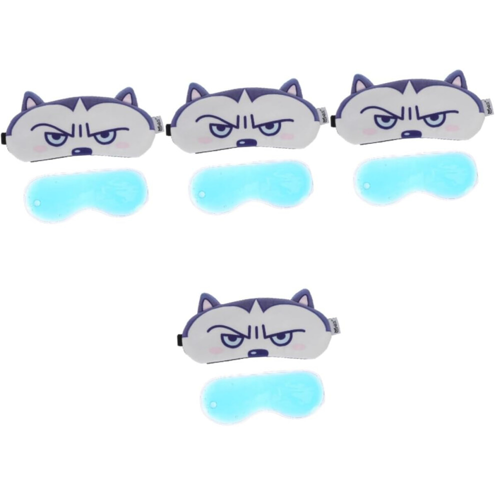 Hkhbjs 4Pcs Hot Compress Eye Patch For Sleep Eye Mask Cartoon Design For Travel Home Hotel Use