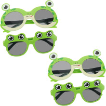 4 gafas de sol con forma de rana, ligeras, de plástico.