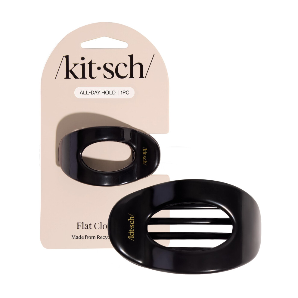 Kitsch Small Flat Claw Clips For Women - Stylish Flat Hair Clips, Strong Hold For Thick & Fine Hair | Non-Slip For Secure, Comfortable All-Day Wear |