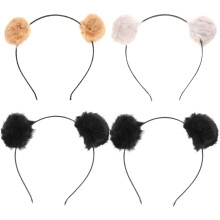 4er-Pack flauschige Katzenohren-Haarreifen für Jungen und Mädchen, Haaraccessoires für besondere Anlässe