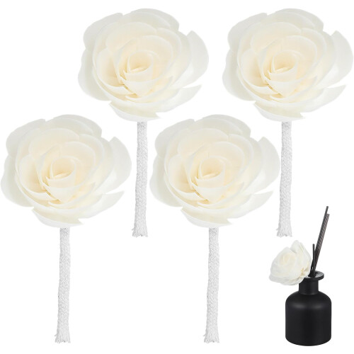 4pcs Flower Rattan Sticks Artificial Flower Diffuser Sticks Arrangement Diffuser Flameless Relaxation