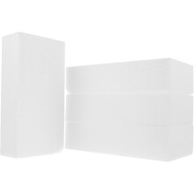4 weiße Schaumstoffblöcke für Bastel- und DIY-Projekte, rechteckige Schaumstoffwürfel 20x10x5cm