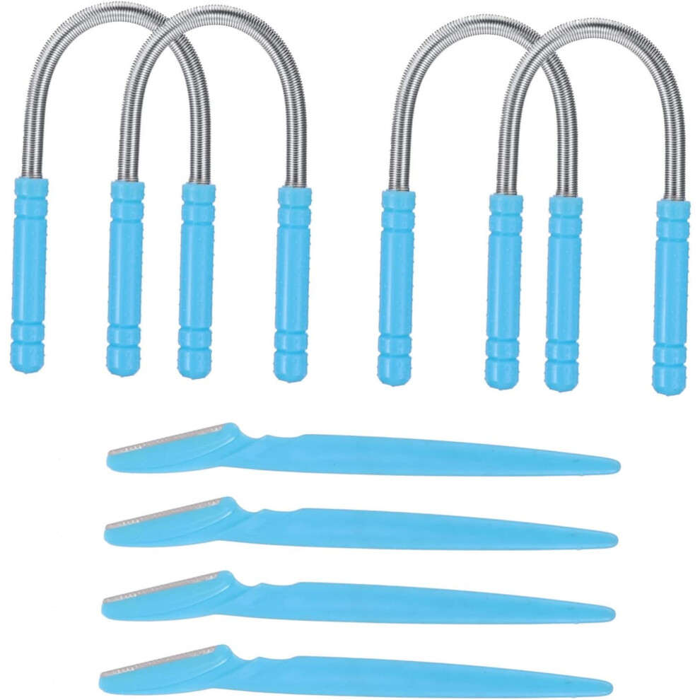 Hkhbjs Blue 4Pcs Hair Remover And Eyebrow Trimmer Set Precise Facial Hair Removal Eyebrow Razor Trimmer