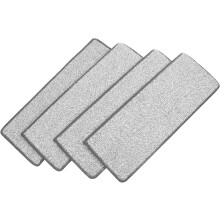 4 waschbare Mikrofaser-Wischmopp-Pads als Ersatz für Flachmopps, Reinigungspads aus saugfähigen Mikrofasertüchern
