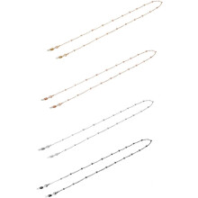 4 st glasögonkedjor metall hängande rem glasögon rep set halkfria pläterade färgglada glasögonhållare