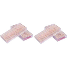 4er-Set Wimpernaufbewahrungsboxen, Wimpernorganizer, glänzende Aufbewahrungsboxen, rosafarbene Tabletts
