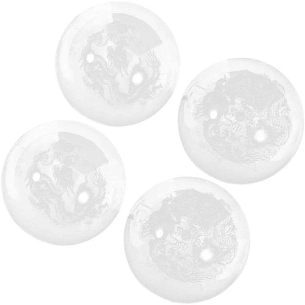 Hkhbjs 4Pcs Massage Ball Glass Sphere For Hand Exercise Decorative Balls Office Ornament Relaxation Gifts