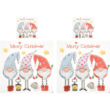 Lot de 4 écussons gnomes à transférer pour vêtements et housses de coussins, décorations de Noël et créations gnomes.