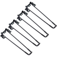 4pc Folding Table Legs Heavy Duty Iron Desk Legs Black Rustic Industrial Style