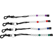 4-teiliges Golf-Score-Armband mit Perlen, Schlagzähler fürs Handgelenk, Golfperlen-Scorekeeper mit Clip