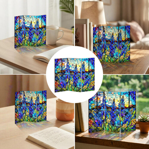 3 Panel Divider Mini Folding Screen Acrylic-PFTYU001 2