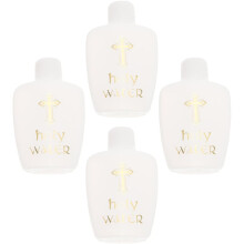 Ensemble de 4 flacons d'eau bénite de style apothicaire, 60 ml, blancs, portables