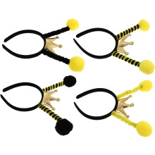 4er-Set kreative Haarbänder mit Bienen-, Ameisen- und Insektenmotiven für Erwachsene, Jungen und Mädchen – ideal für Partys und Karneval