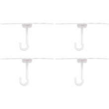 4 Stück selbstklebende Netzhaken aus Kunststoff für die Decke, einfache Montage, hochwertige Verarbeitung, weißes Kuppeldesign