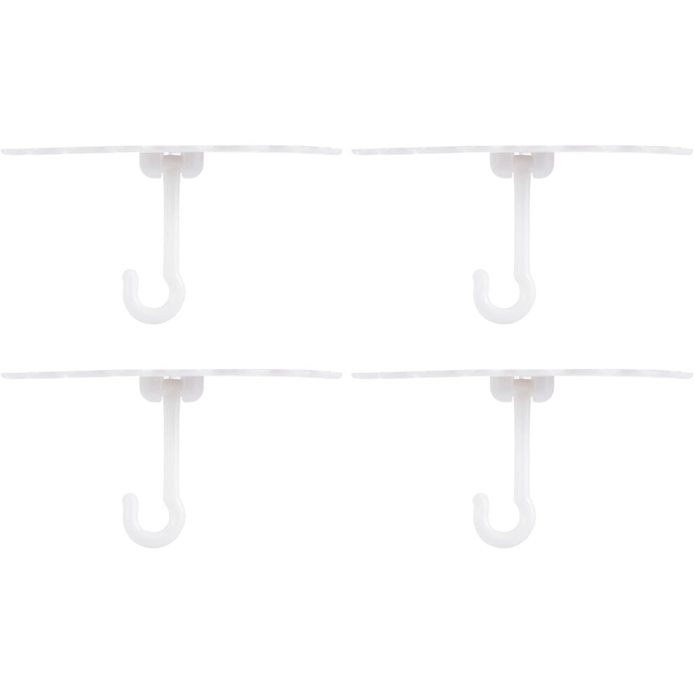 4Pcs Sticky Net Hook Plastic Ceiling Hook Easy To Install Fine Workmanship White Dome Design 5455468322044