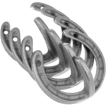 4er-Set Wandhaken in Hufeisenform aus Eisen im Retro-Stil mit glatter Oberfläche zur Aufbewahrung von Kleinigkeiten im Wohnzimmer