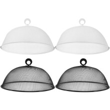 4-teiliges Set aus kuppelförmigen Lebensmittelabdeckungen aus Eisenmaterial, geeignet für Getränke und Snacks bei Abendessen und Partys