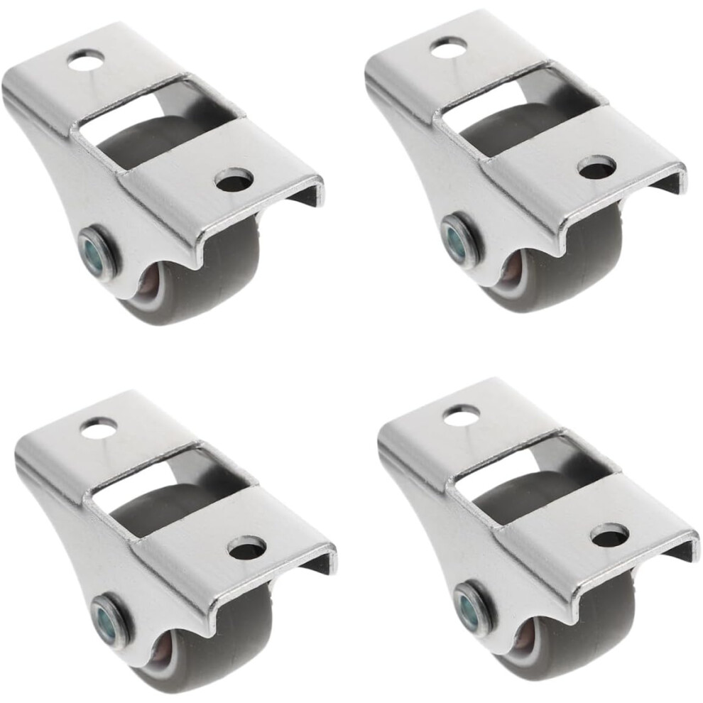 4Pcs Furniture Runner Casters 1-Inch Silent Directional Rubber Iron Caster 5455468168765
