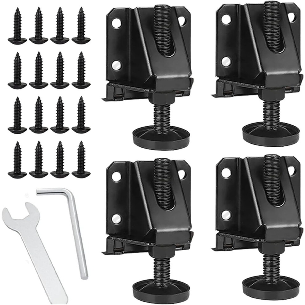 4Pcs Adjustable Furniture Levelers Feet For Tables And Benches, Heavy Duty Iron Material 5455468323317