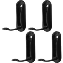 4 Stück faltbare, unsichtbare Haken aus Zinklegierung, schwarz, robust, platzsparend, elegant