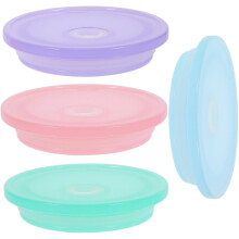 Set di 4 coperchi per barattoli di vetro Mason Jar da 16 oz e 20 oz con foro per cannuccia.