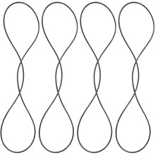 Lot de 4 sangles de fixation pour couvercle de mijoteuse, en NBR noir, design classique et élégant.