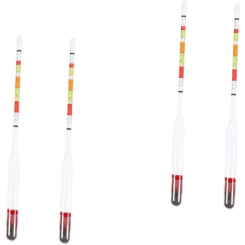 4pcs Three-Range Maple Syrup Hydrometer Beer Wine Spirits Scale Hydrometer