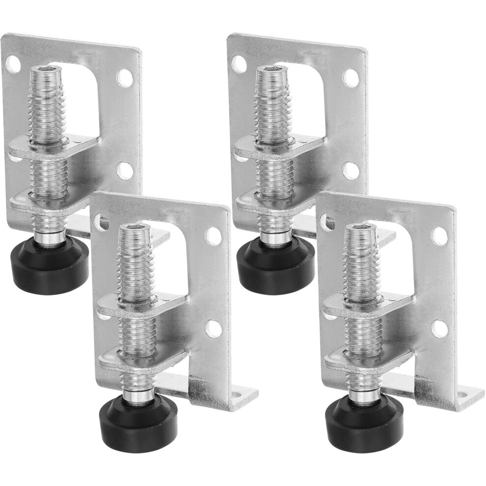 4Pcs Adjustable Leg Leveler Corner Leveling Feet Heavy Duty Steel Furniture Levelers Protect 5455468323751