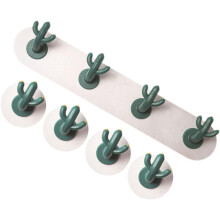 2 Sets Kreative Wandhaken in Kaktusform, selbstklebend, Küchenhaken für Mäntel und Handtücher