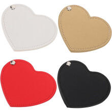 Mini-Dreh-Schminkspiegel in Herzform, ideal für unterwegs, aus Edelstahl, für Damen, zum Schminken.
