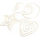 12pcs Gold Metal Macrame Dream Catcher Anéis Estrela Lua Coração Formas DIY Craft Hoops 1