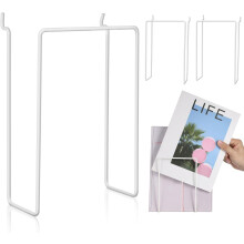 4-teiliges Wandmontage-Haken-Set aus Metall, milchweiß, Lochwand-Organizer-Regale