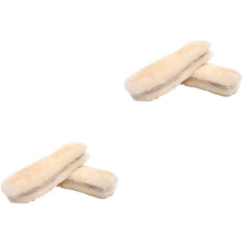 4 Paar Fleece-Einlegesohlen, warme, flauschige Woll-Innensohlen für Schuhe, Stiefel und Hausschuhe