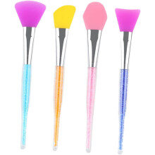 Ensemble de 4 pinceaux en silicone sans poils pour masque, outil applicateur pour masque facial et crème hydratante