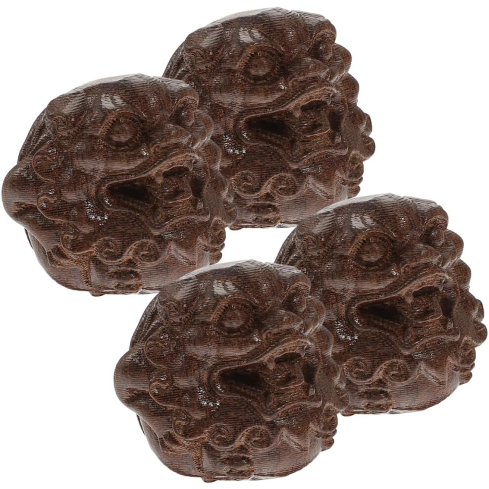 Hkhbjs Brown 4Pcs Hand Exercise Balls Pixiu Handle Handballs Portable Massage Balls For Hand Smooth