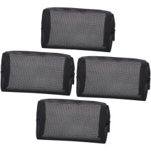 4pcs bolsas de higiene pessoal de viagem de nylon fácil acesso e identificação para essenciais de viagem em casa