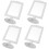 4pcs Double Sided Picture Frame Set White Nordic Style Tabletop Photo Display Frames Two Sided 1