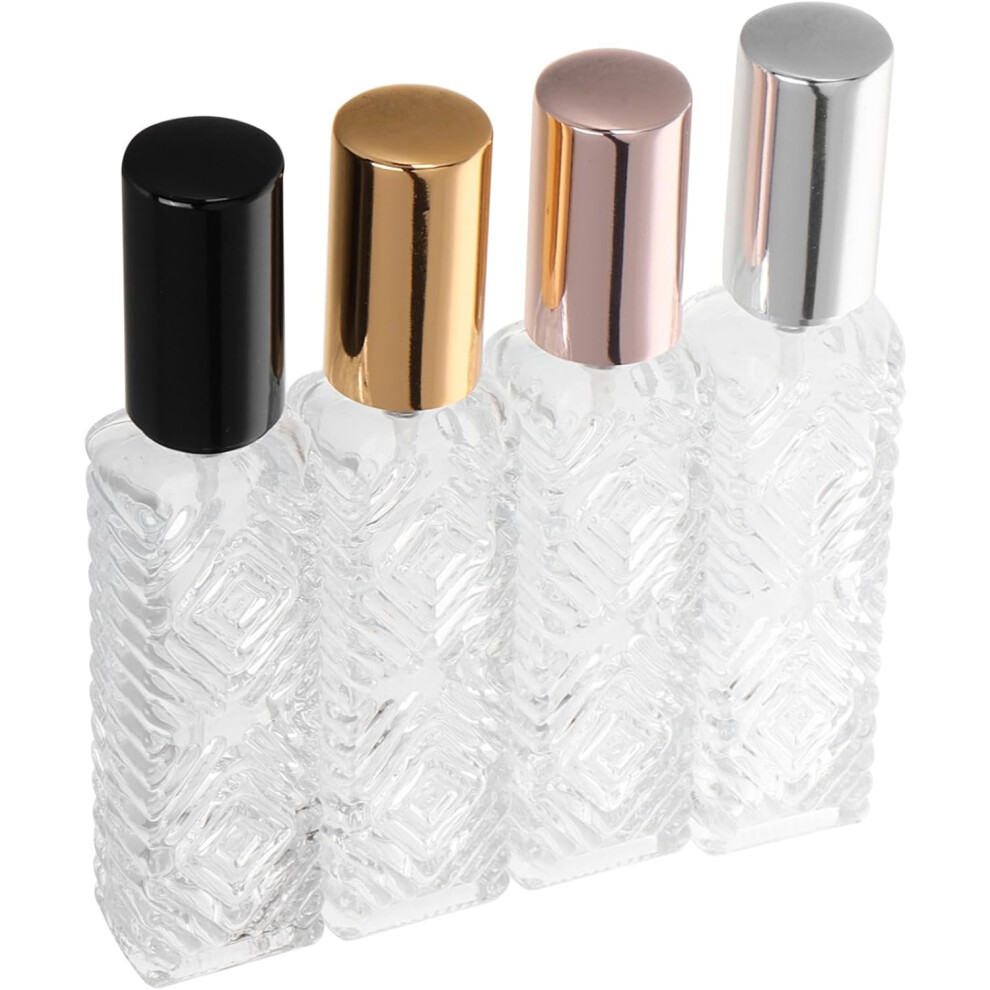 Hkhbjs Glass Spray Bottles 4Pcs 12Ml Fine Mist Refillable Sample Containers Portable Travel Bottles For Essential Oils Perfume