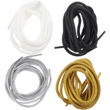 Metalldraht-Schuhschnürsenkel, 4 Paar, runde, dicke Seil-Schuhschnürsenkel
