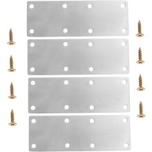 4 Stück Reparaturplatten, gerade Strebenhalterungen, flache Halterungen für Reparaturplatten, Befestigungsverbinder für Streben