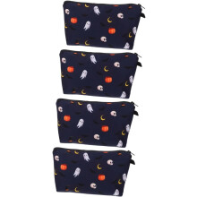 4er-Set Halloween-Make-up-Etuis für Halloween, ideal zur Aufbewahrung von Toilettenartikeln und als Reise-Kosmetiktasche für Damen