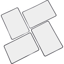 4 Stück tragbare PVC-Vergrößerungsfolien mit 3-facher Fresnel-Linse, Leselupe im Kartenformat