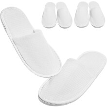 4 Paar Einweg-Spa-Slipper aus Baumwolle, rutschfest, geschlossene Zehenpartie