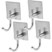 4 selbstklebende Wandhaken für Handtücher, geeignet für Badezimmer und Schlafzimmer, modern und klebend