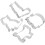 4pcs Stainless Steel Cat Biscuit Cookie Molds with Easy Release Feature 1