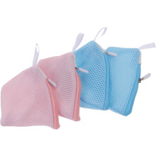 Lot de 4 sacs à linge en maille polyester pour soutiens-gorge et chaussettes, évitant les nœuds et les accrocs.