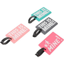 Etiquetas de viagem 4pcs Identificação de material macio de PVC malas de bagagem para mochila de férias de cruzeiro de viagem ao ar livre